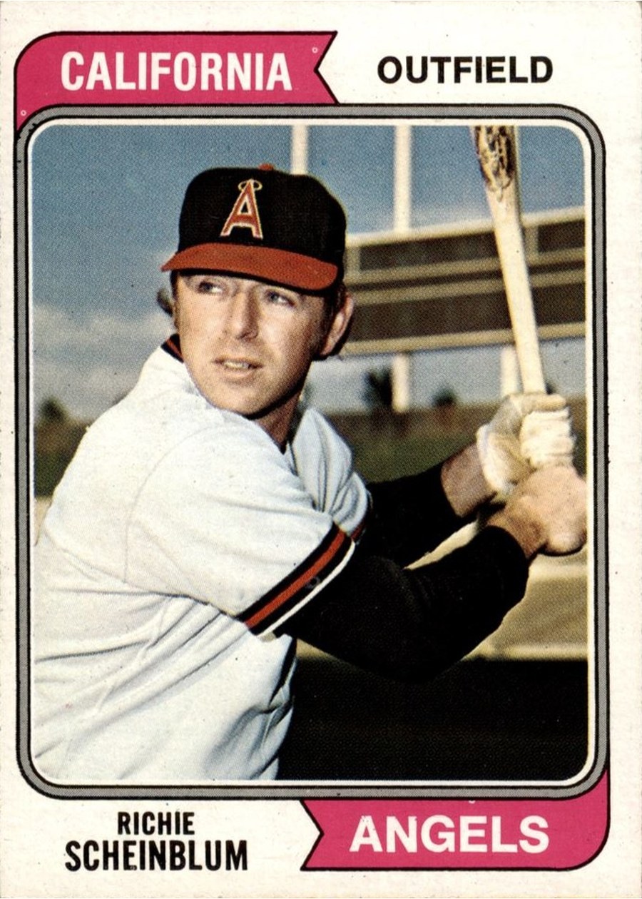1974 Topps #323 Richie Scheinblum, California Angels