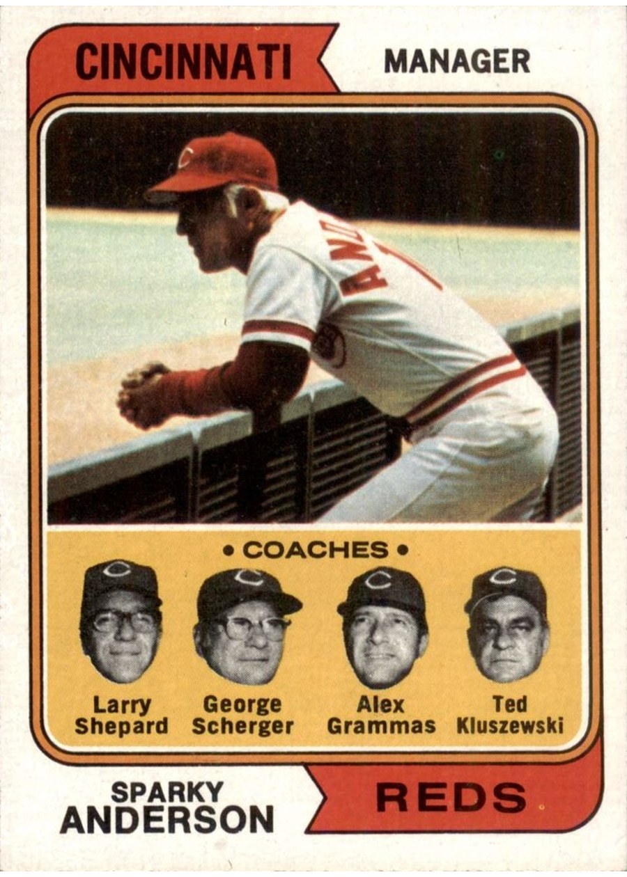 1974 Topps #326 Reds Field Leaders, Cincinnati Reds