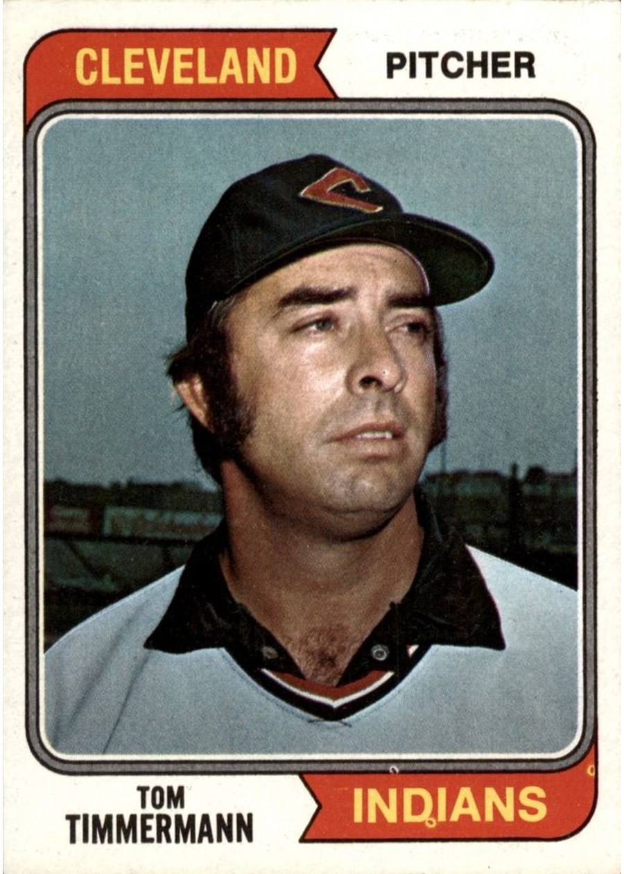 1974 Topps #327 Tom Timmermann, Cleveland Indians