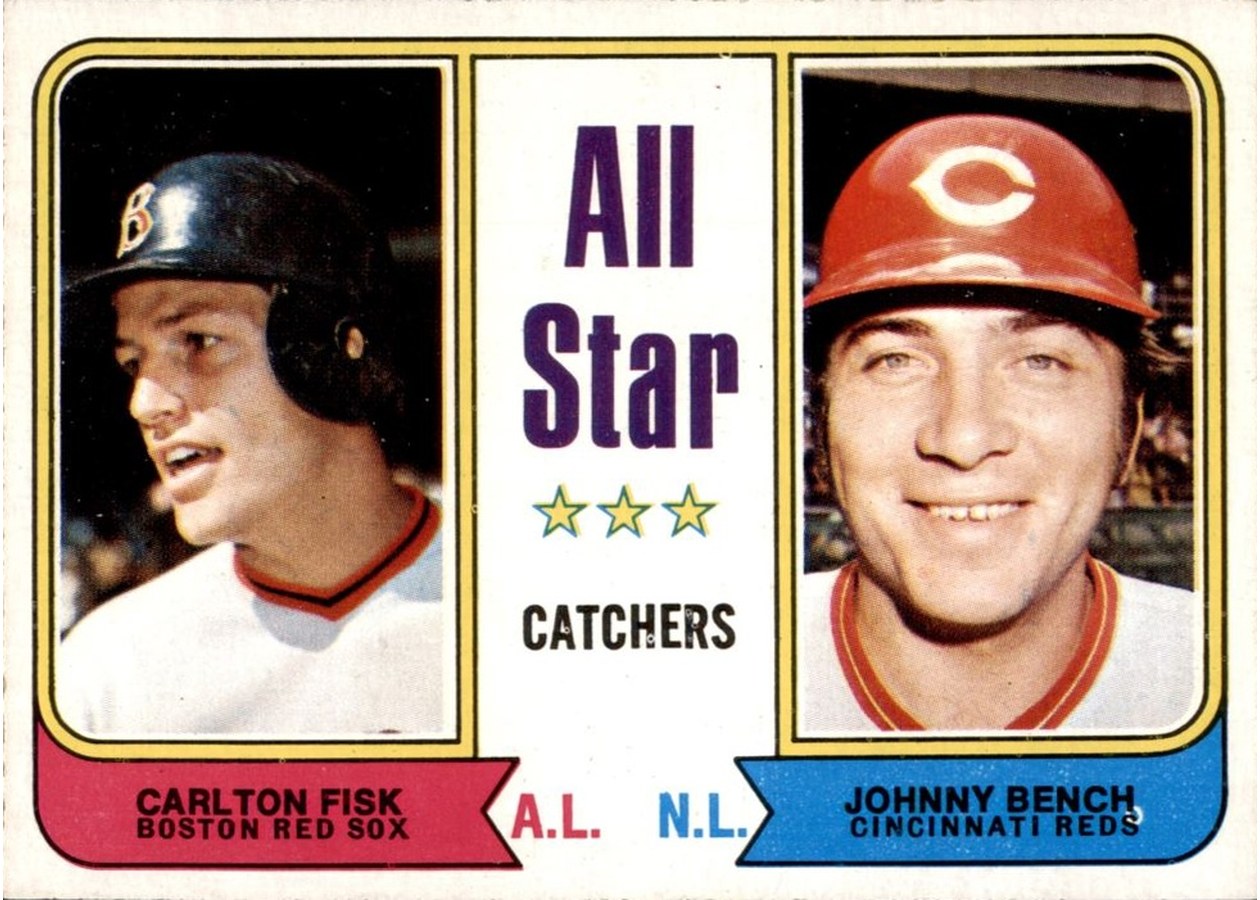 1974 Topps #331 All-Star Catchers, Boston Red Sox / Cincinnati Reds