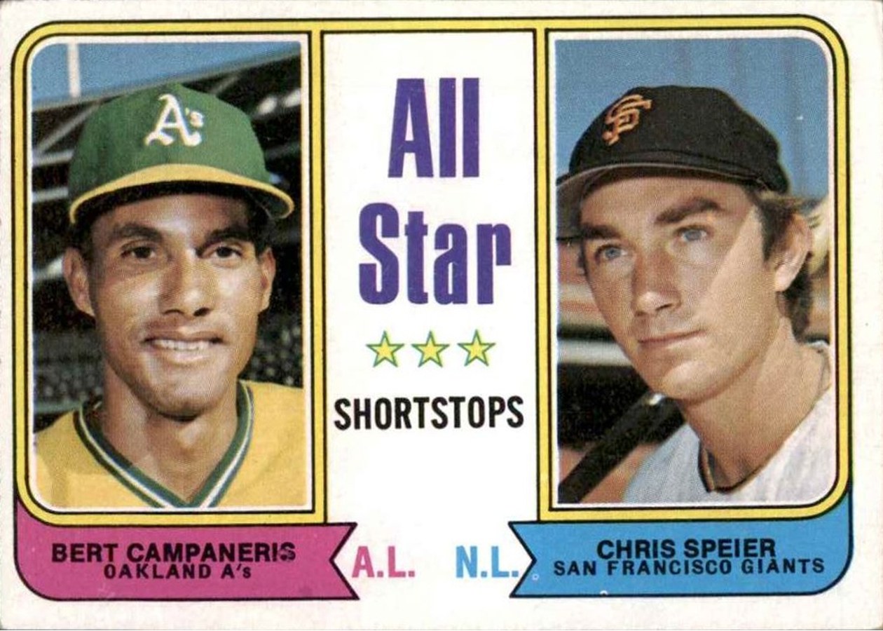1974 Topps #335 All-Star Shortstops, Oakland Athletics / San Francisco Giants