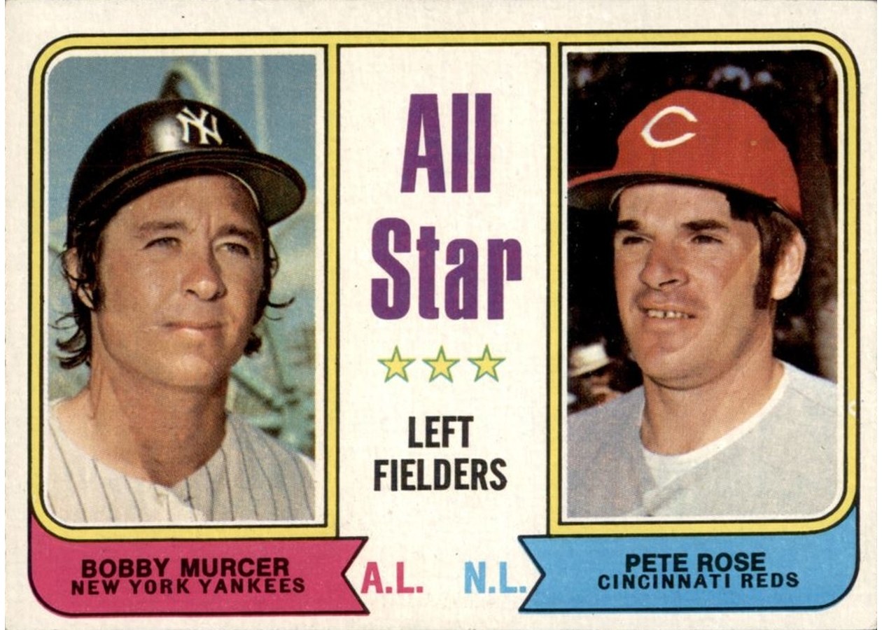 1974 Topps #336 All-Star Left Fielders, New York Yankees / Cincinnati Reds
