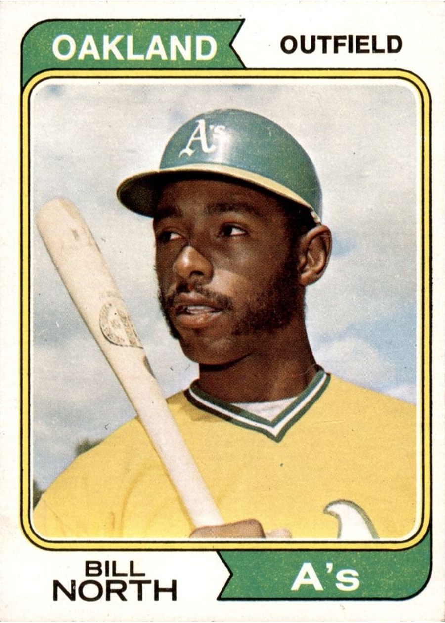 1974 Topps #345 Bill North, Oakland Athletics