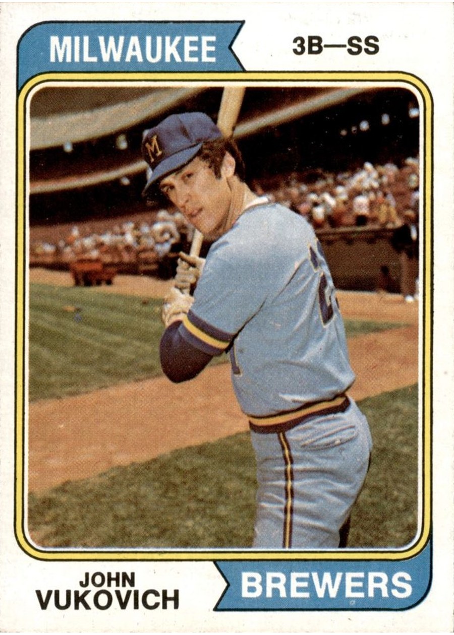 1974 Topps #349 John Vukovich, Milwaukee Brewers