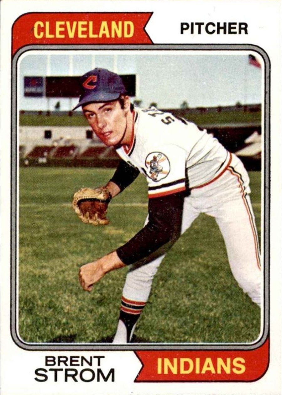 1974 Topps #359 Brent Strom, Cleveland Indians