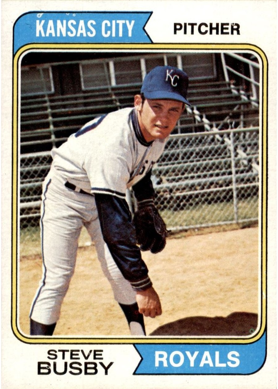 1974 Topps #365 Steve Busby, Kansas City Royals