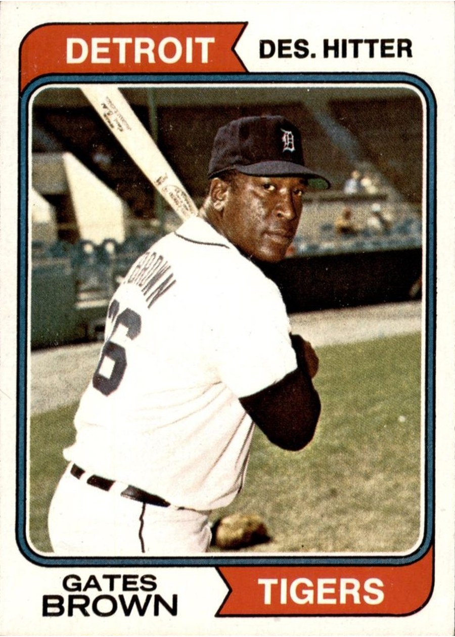 1974 Topps #389 Gates Brown, Detroit Tigers