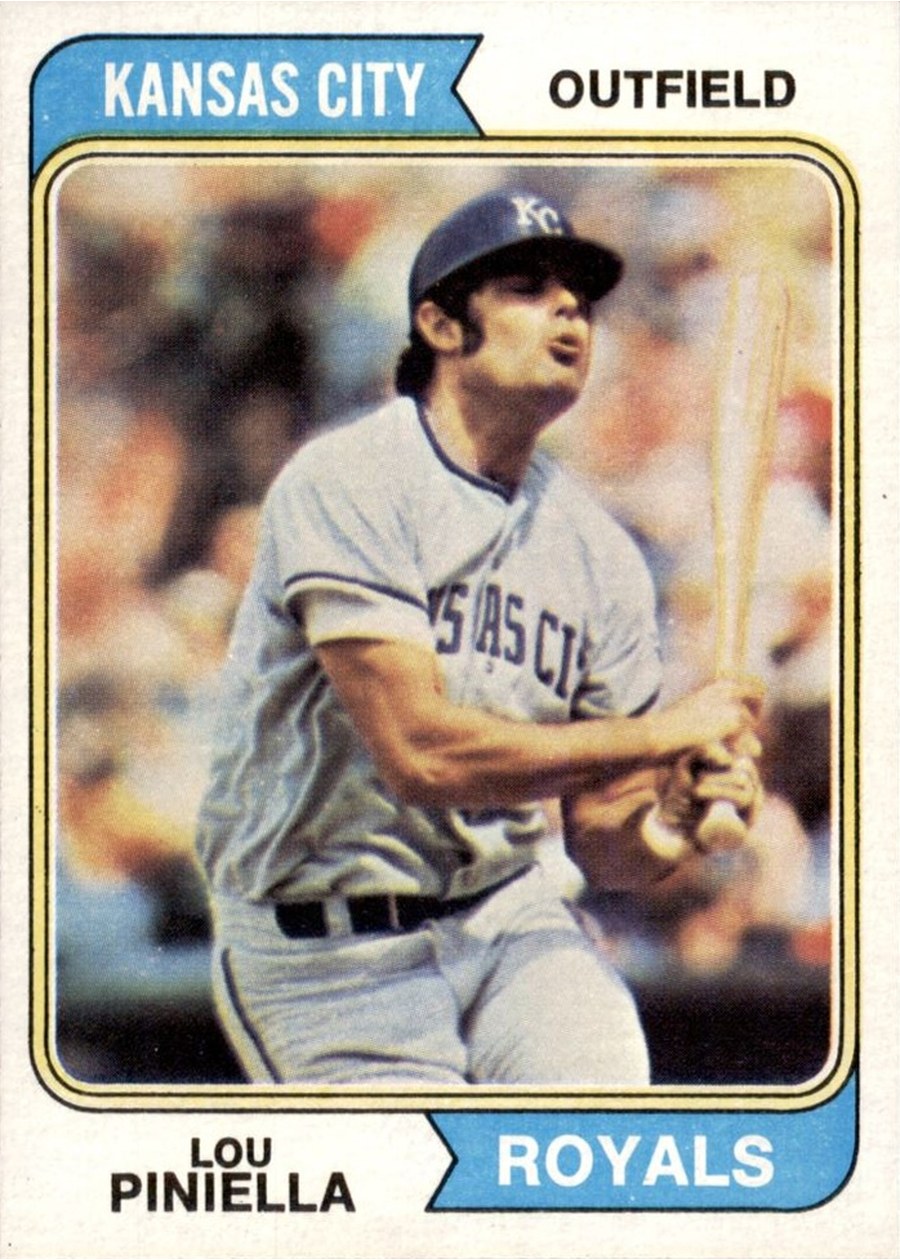 1974 Topps #390 Lou Piniella, Kansas City Royals