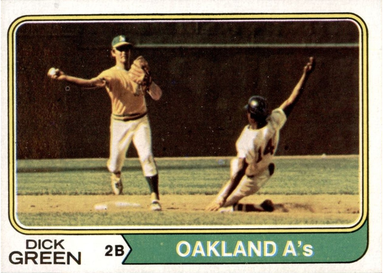 1974 Topps #392 Dick Green, Oakland Athletics