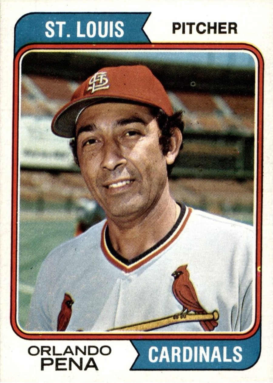 1974 Topps #393 Orlando Pena, St. Louis Cardinals