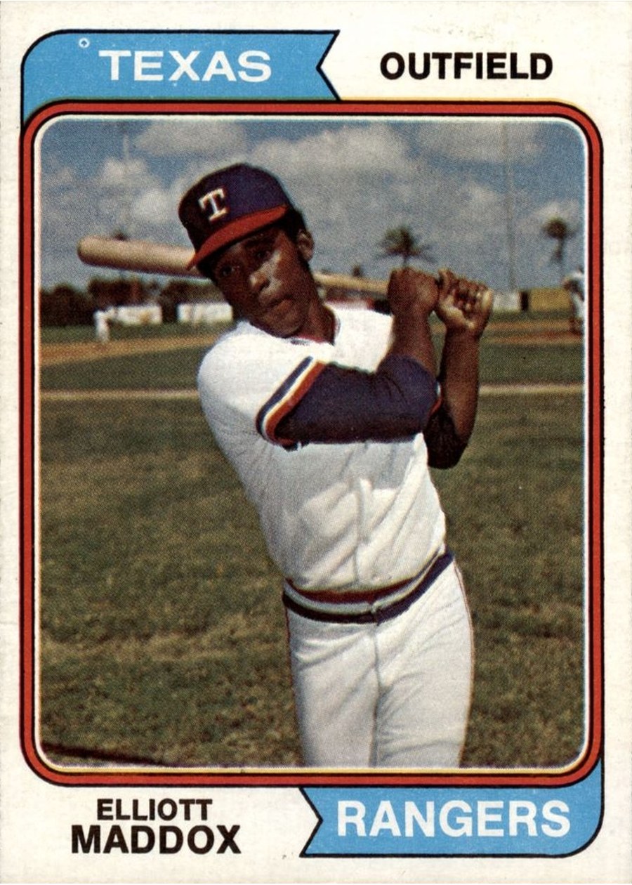 1974 Topps #401 Elliott Maddox, Texas Rangers