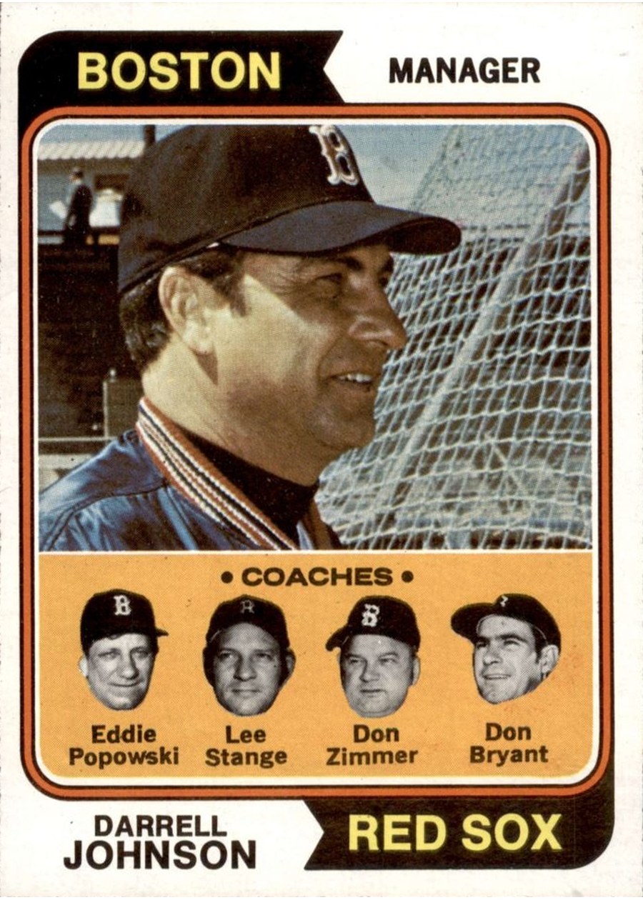 1974 Topps #403 Red Sox Field Leaders, Boston Red Sox