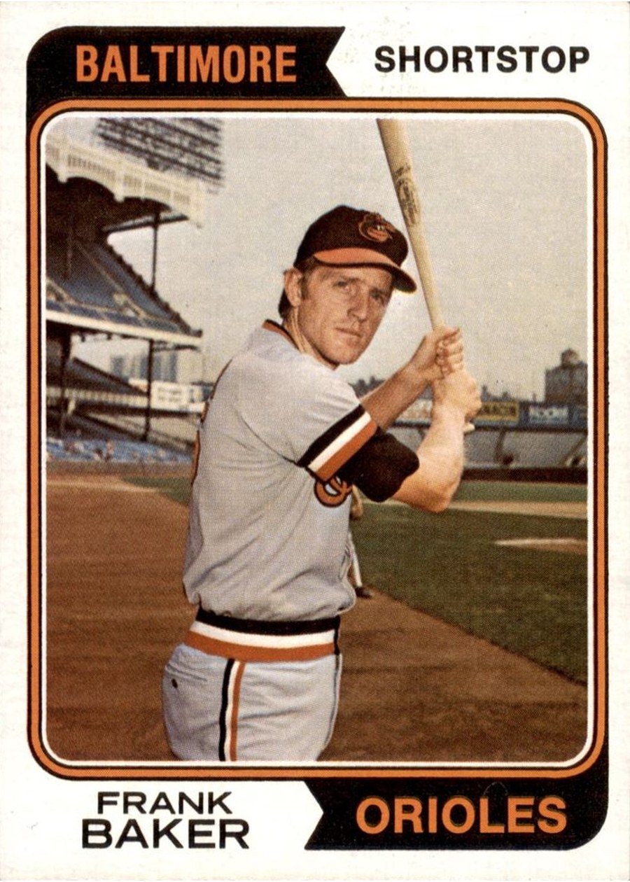 1974 Topps #411 Frank Baker, Baltimore Orioles