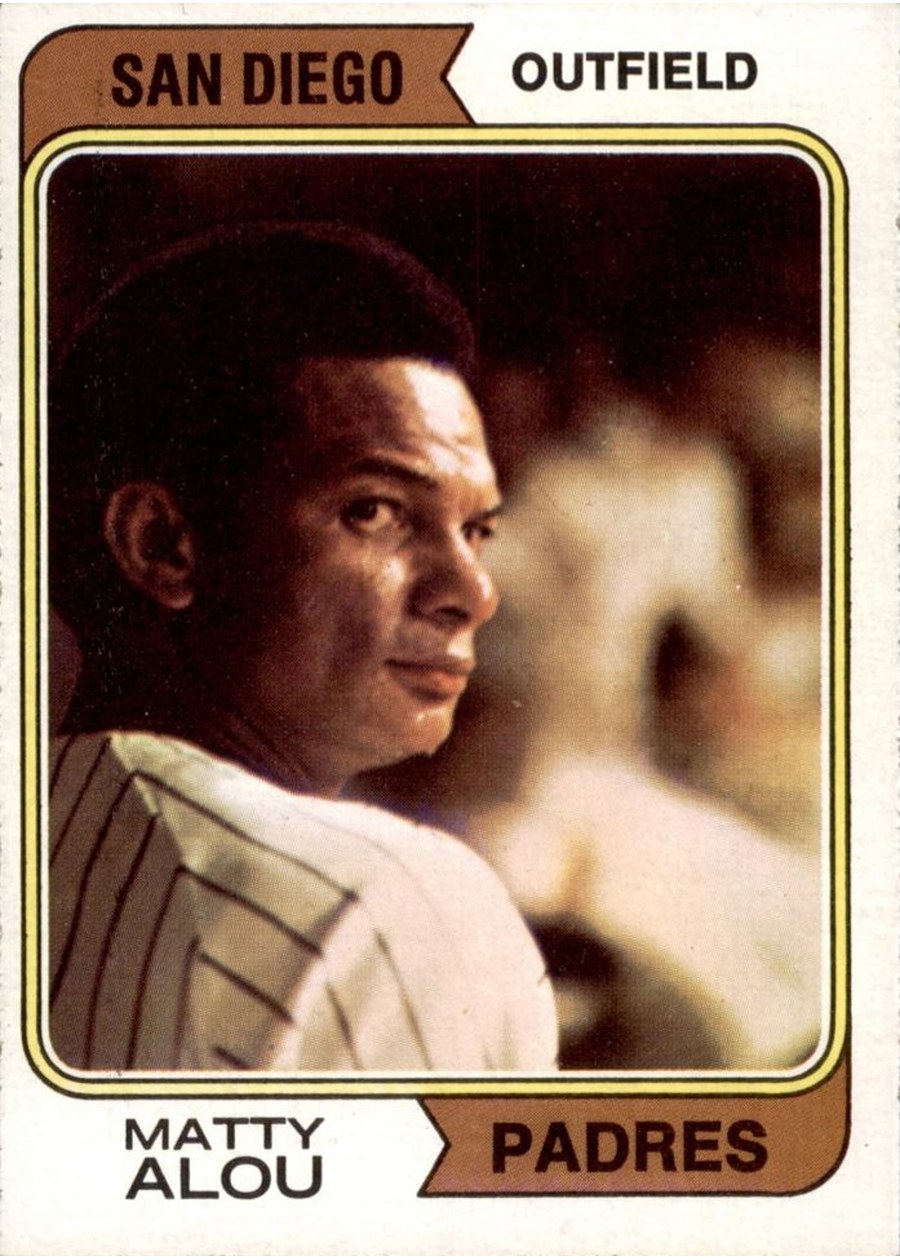 1974 Topps #430 Matty Alou, San Diego Padres