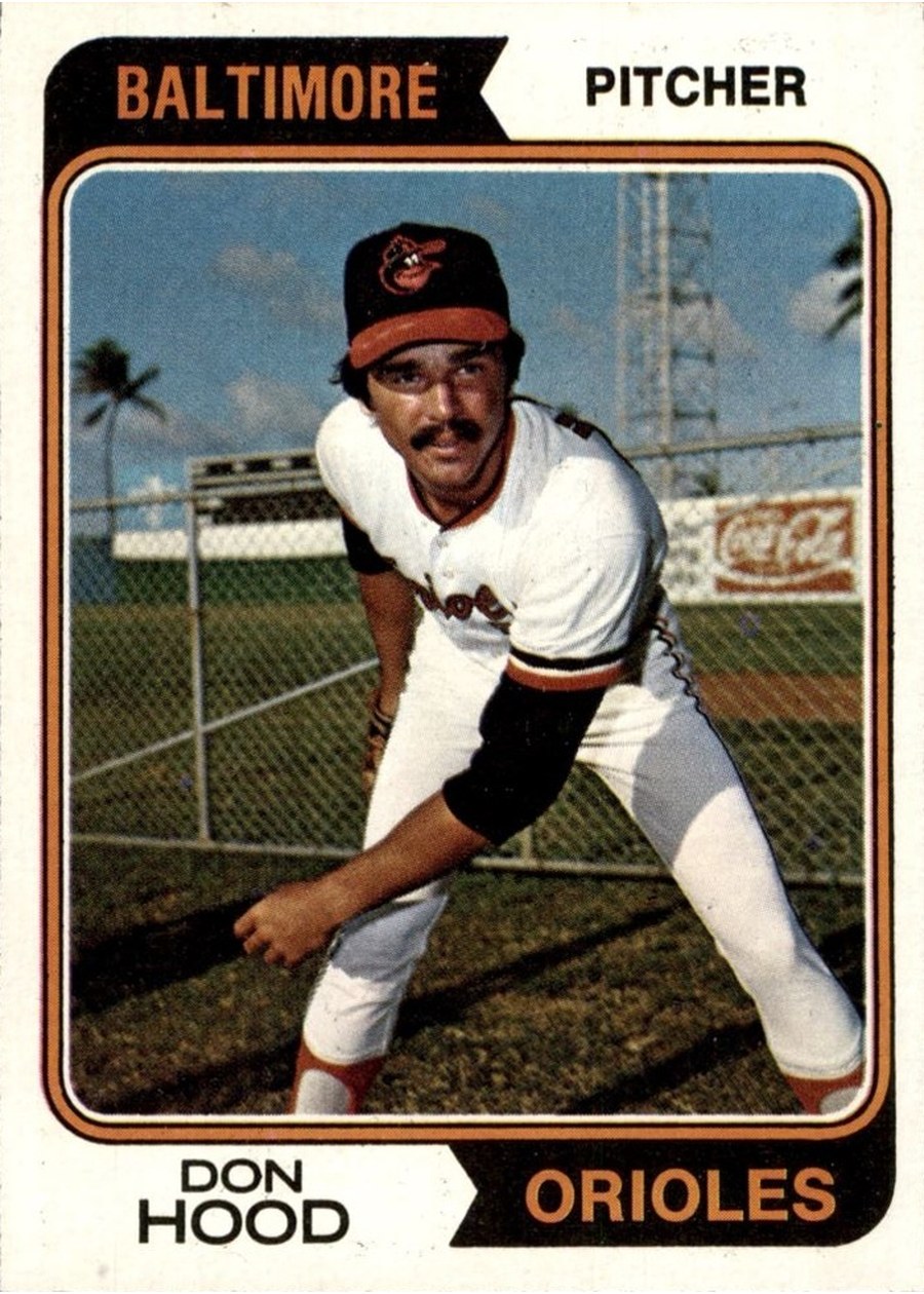 1974 Topps #436 Don Hood, Baltimore Orioles