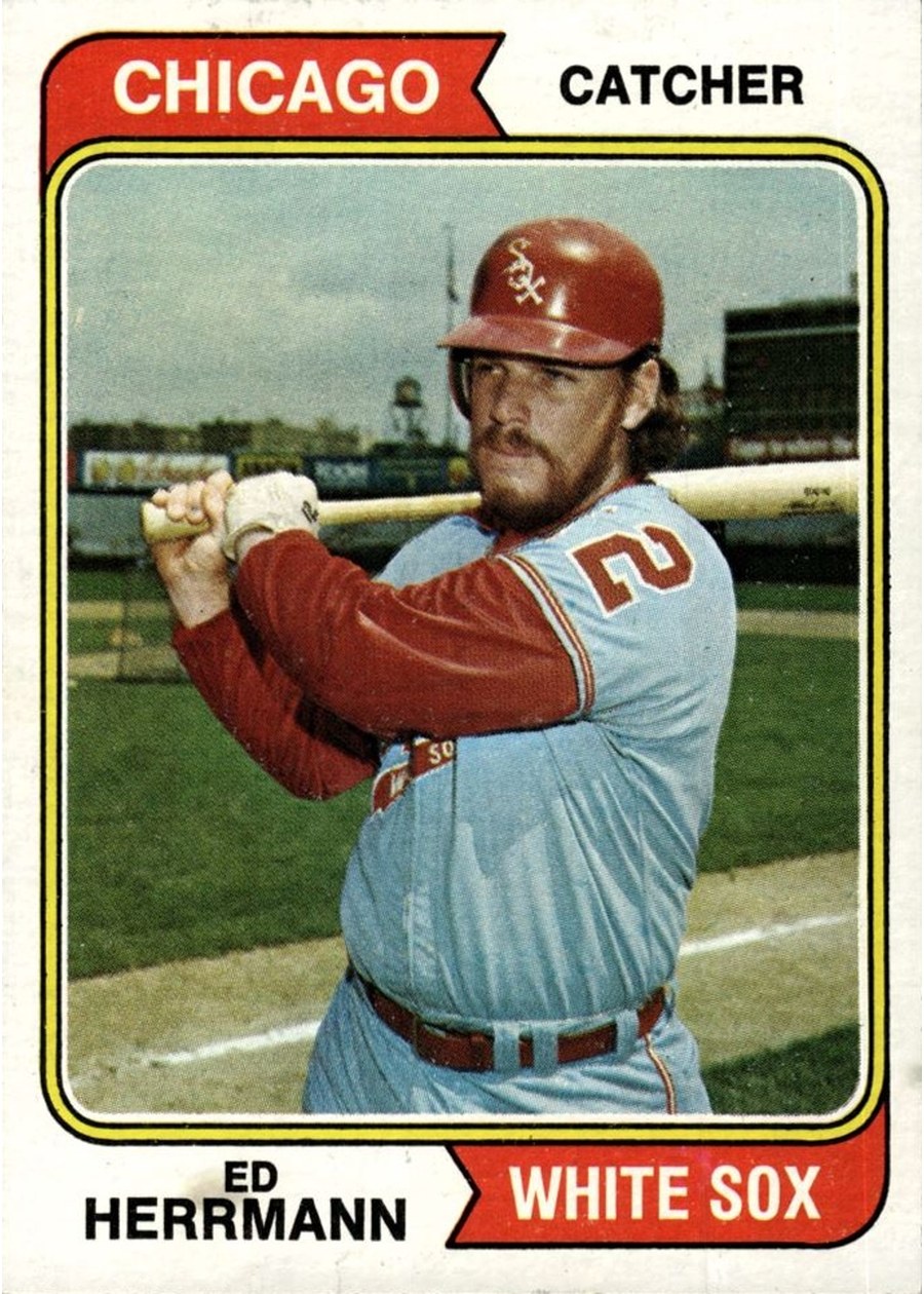 1974 Topps #438 Ed Herrmann, Chicago White Sox