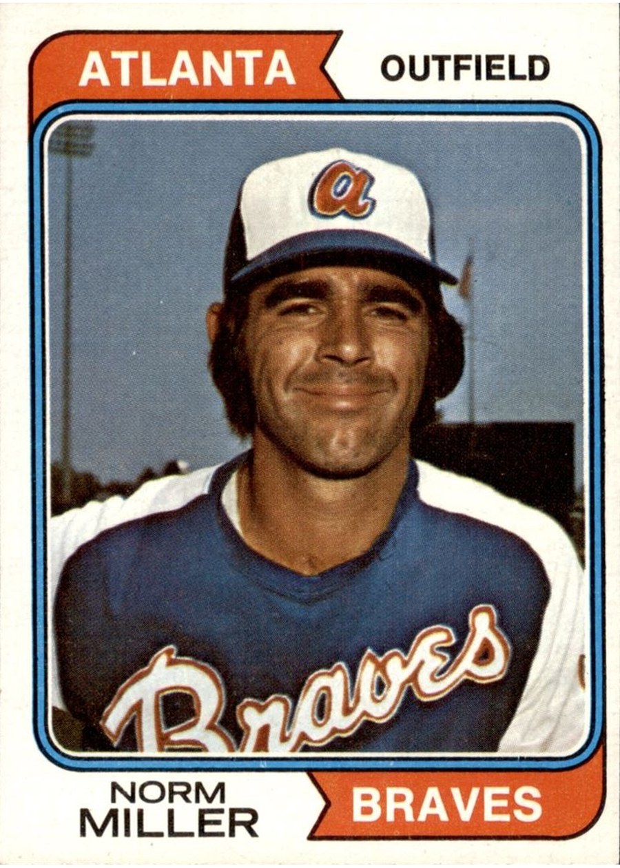 1974 Topps #439 Norm Miller, Atlanta Braves