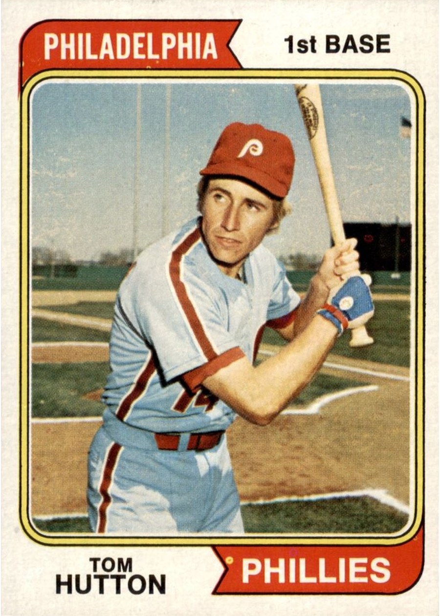 1974 Topps #443 Tom Hutton, Philadelphia Phillies