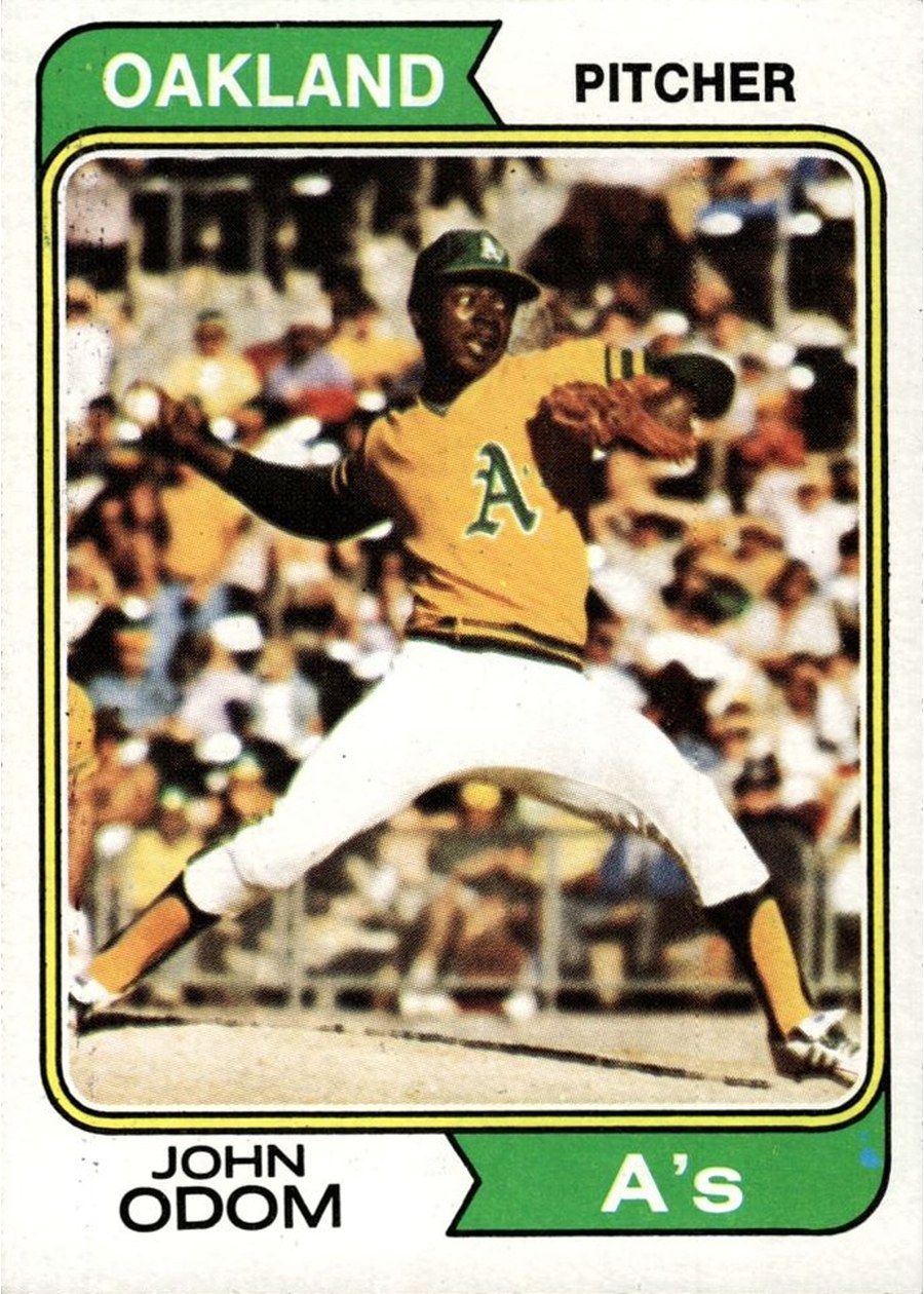 1974 Topps #461 John Odom, Oakland Athletics