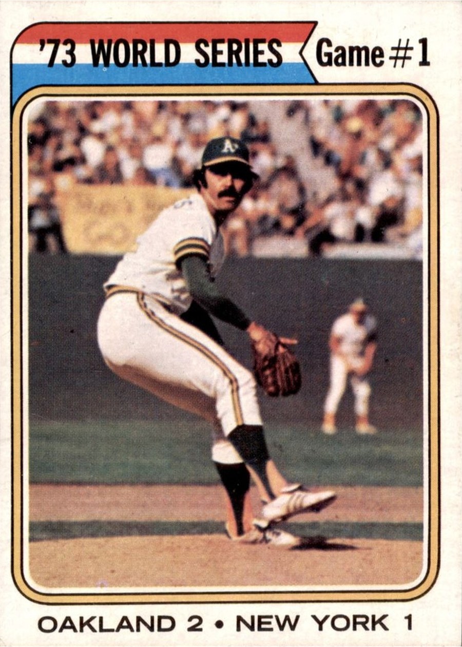 1974 Topps #472 '73 World Series Game #1, Oakland Athletics