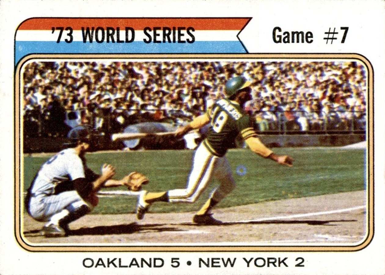 1974 Topps #478 '73 World Series Game #7, Oakland Athletics