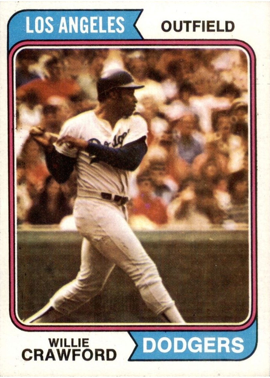 1974 Topps #480 Willie Crawford, Los Angeles Dodgers