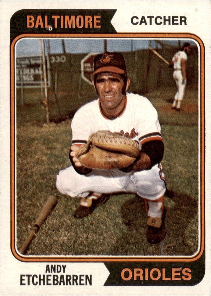 1974 Topps #488 Andy Etchebarren, Baltimore Orioles
