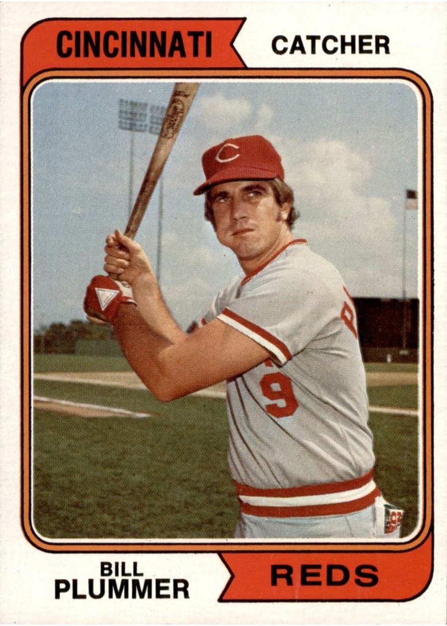 1974 Topps #524 Bill Plummer, Cincinnati Reds