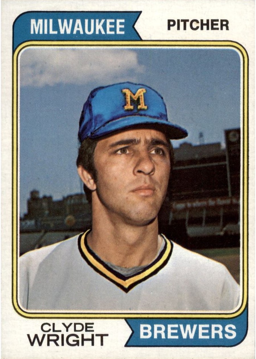 1974 Topps #525 Clyde Wright, Milwaukee Brewers