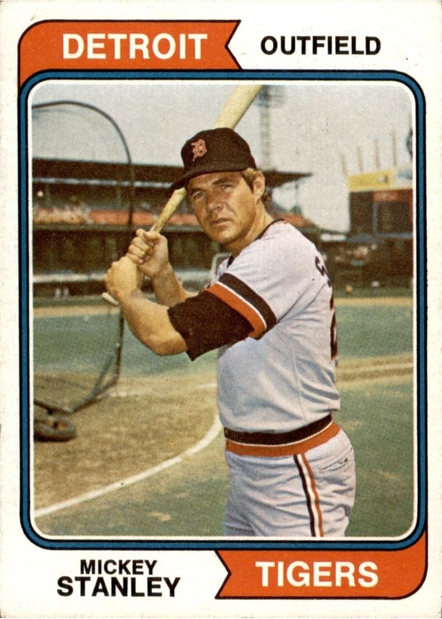 1974 Topps #530 Mickey Stanley, Detroit Tigers