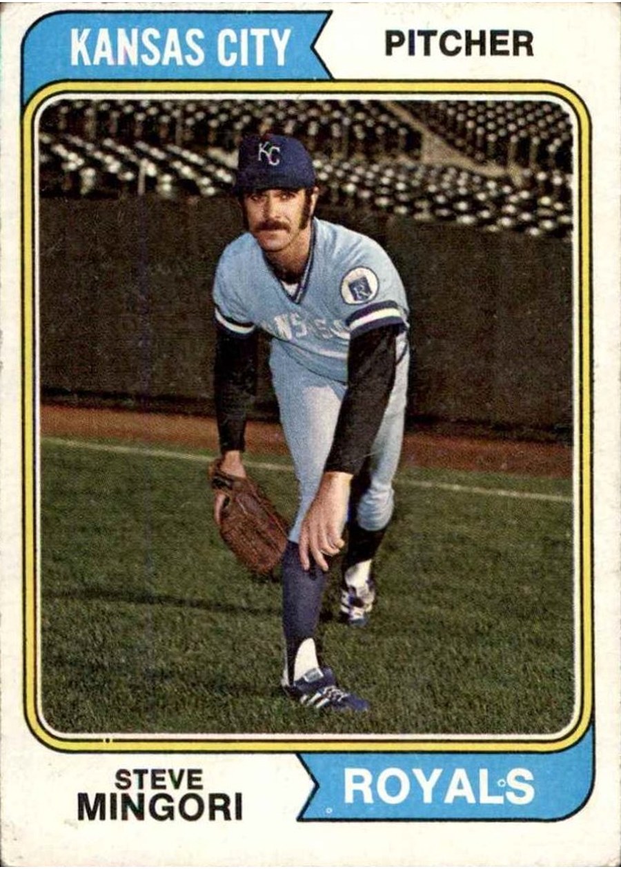 1974 Topps #537 Steve Mingori, Kansas City Royals