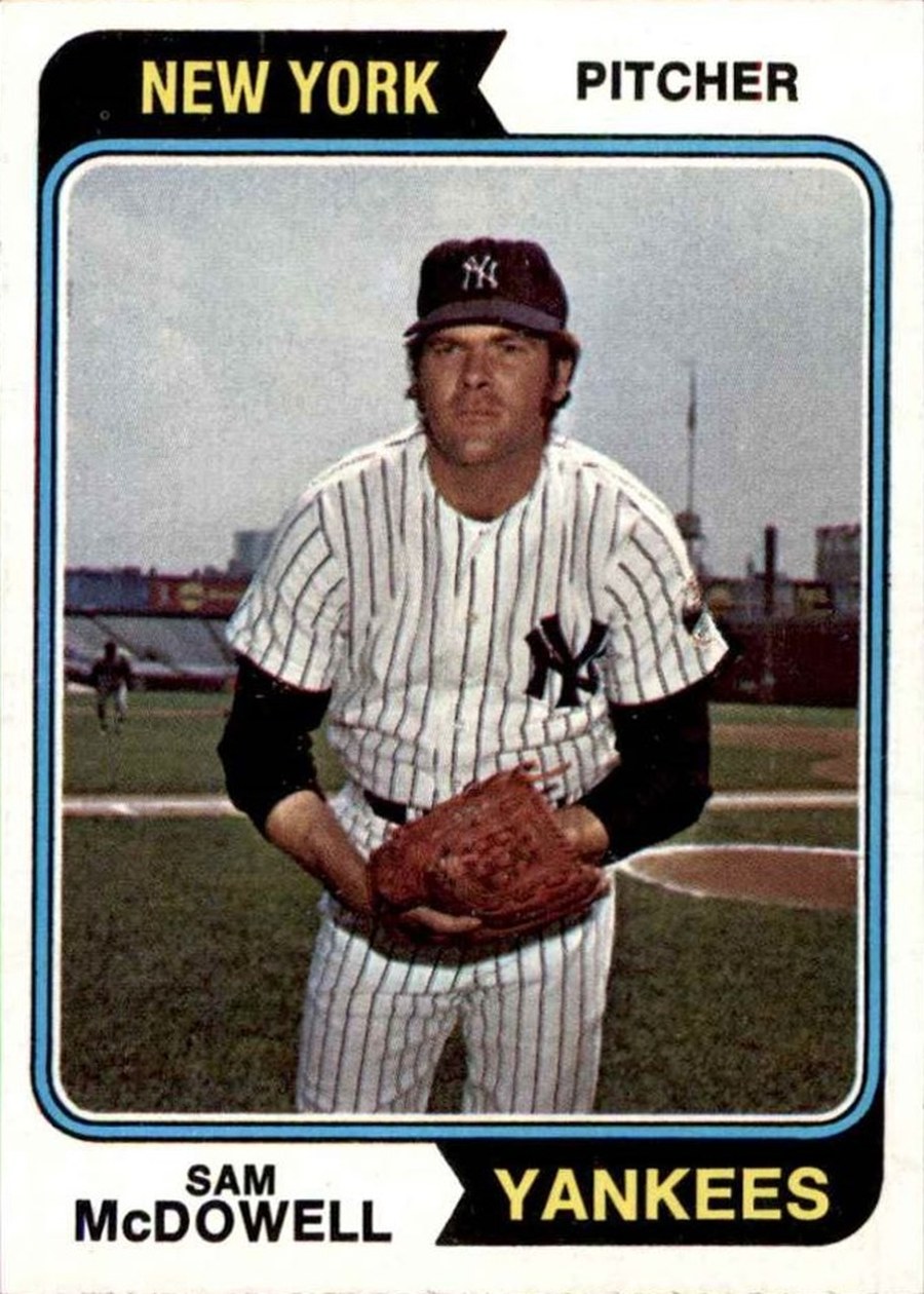 1974 Topps #550 Sam McDowell, New York Yankees