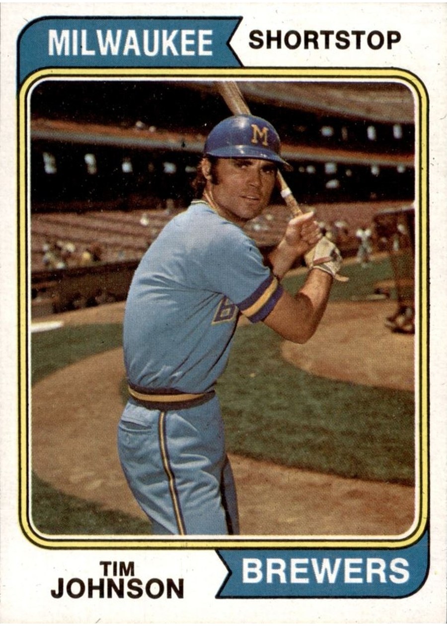 1974 Topps #554 Tim Johnson, Milwaukee Brewers