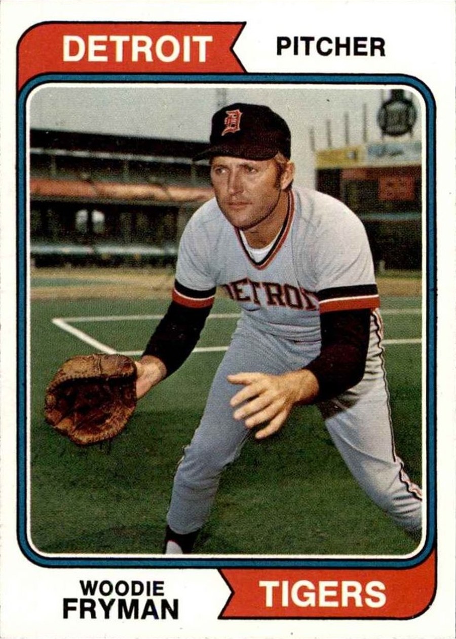 1974 Topps #555 Woodie Fryman, Detroit Tigers
