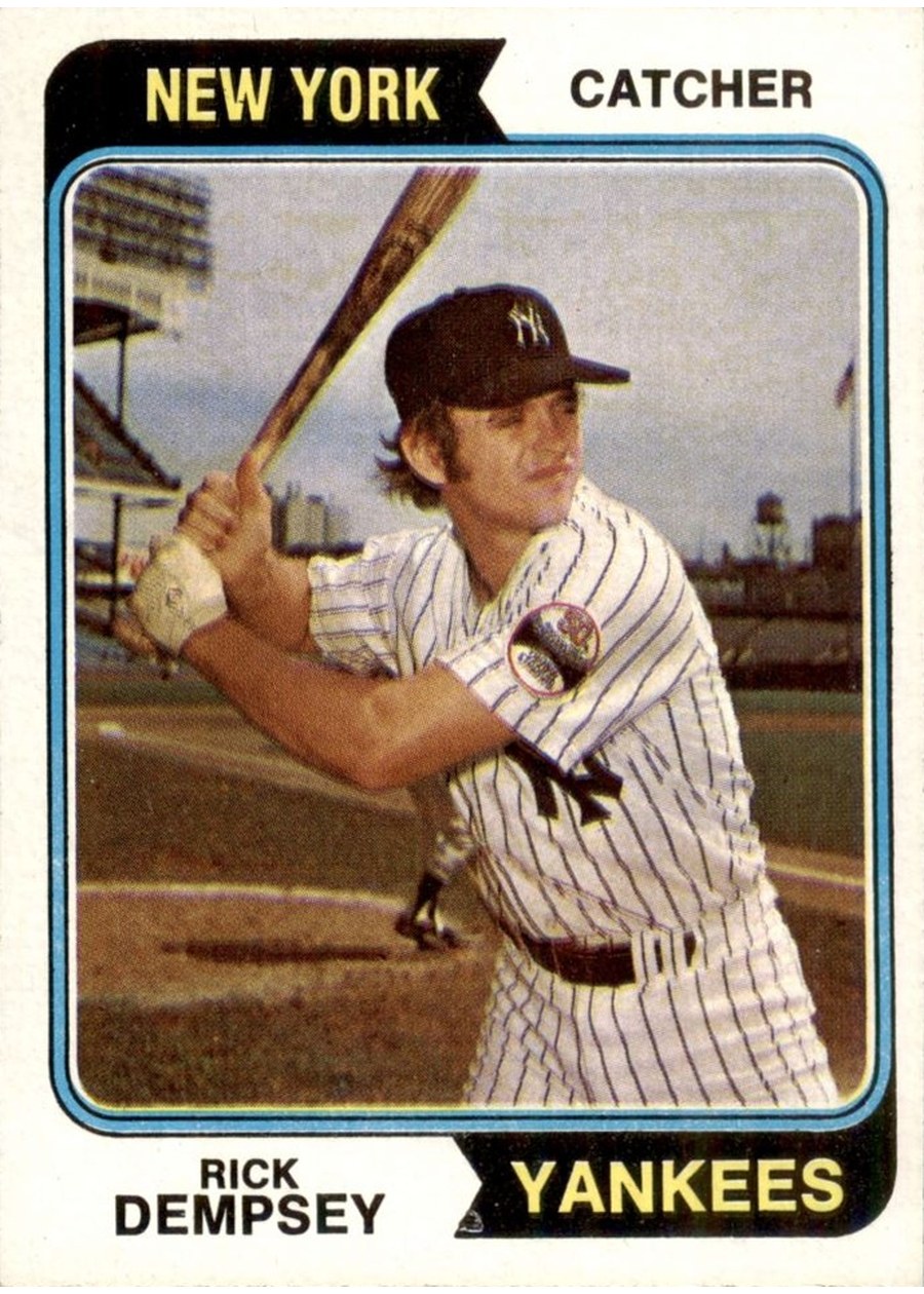 1974 Topps #569 Rick Dempsey, New York Yankees