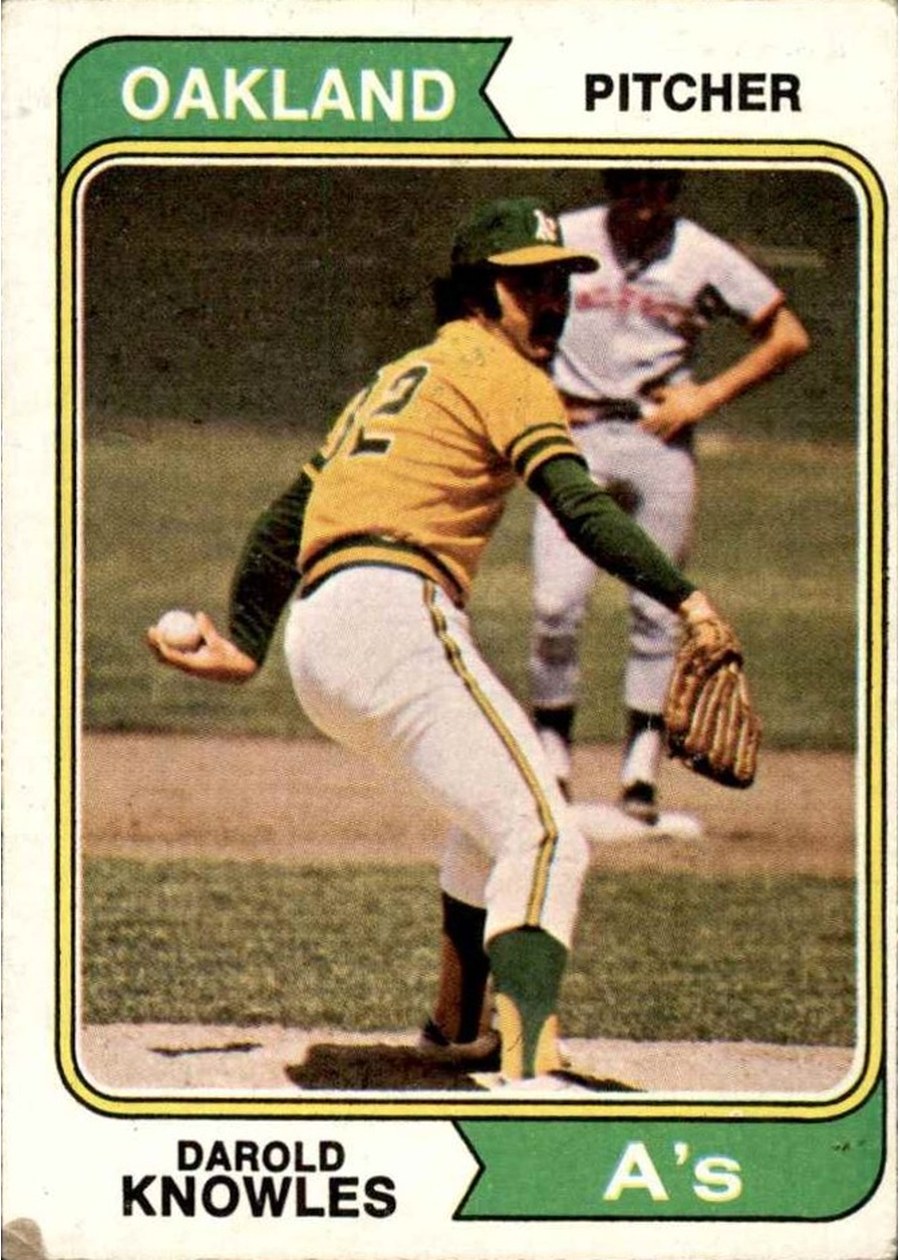1974 Topps #57 Darold Knowles, Oakland Athletics