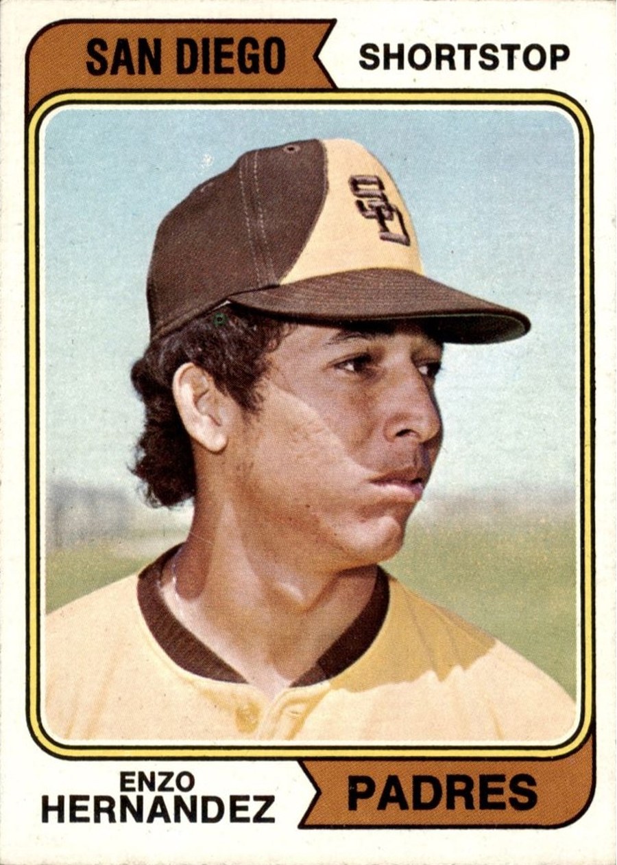 1974 Topps #572 Enzo Hernandez, San Diego Padres