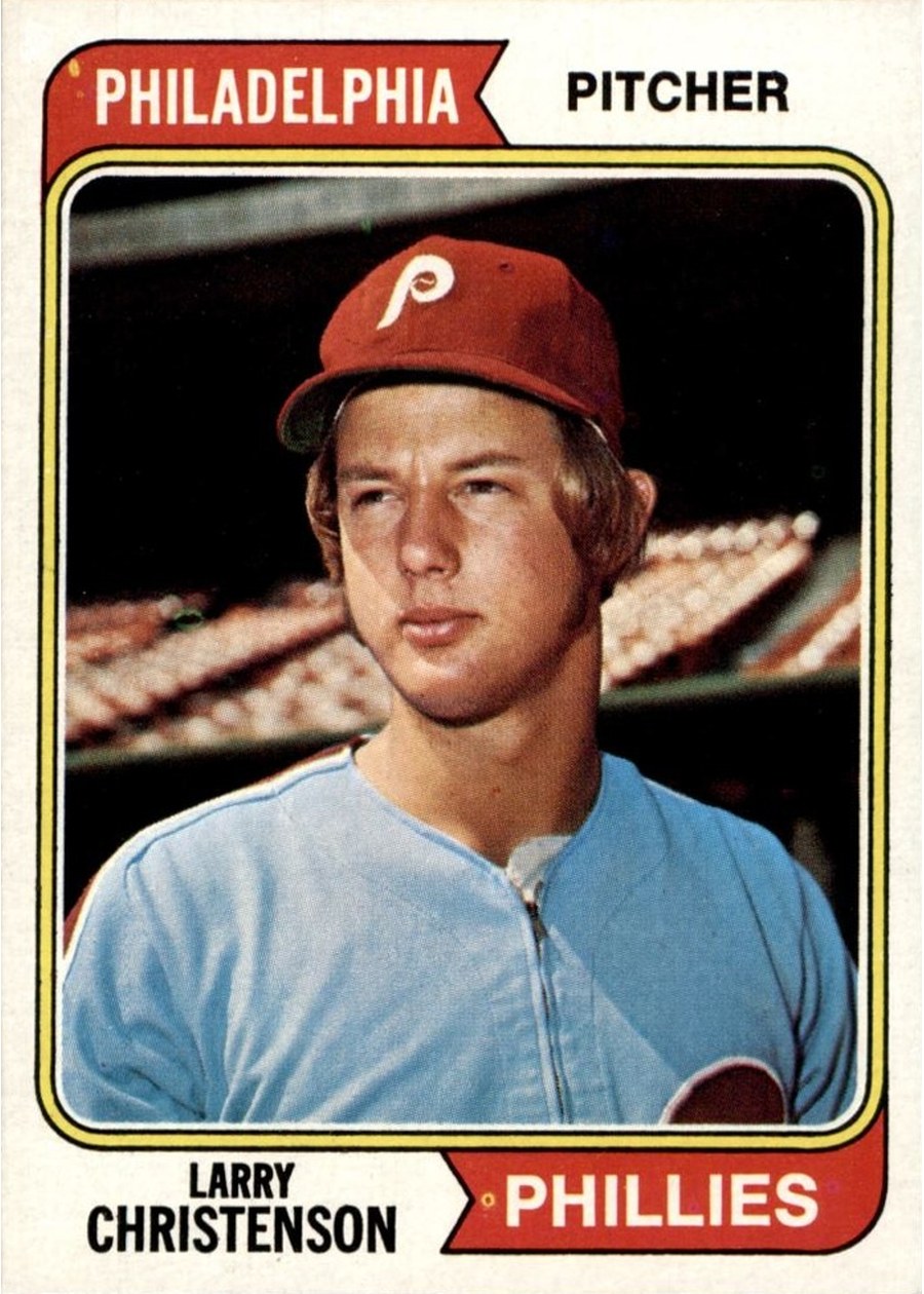 1974 Topps #587 Larry Christenson, Philadelphia Phillies