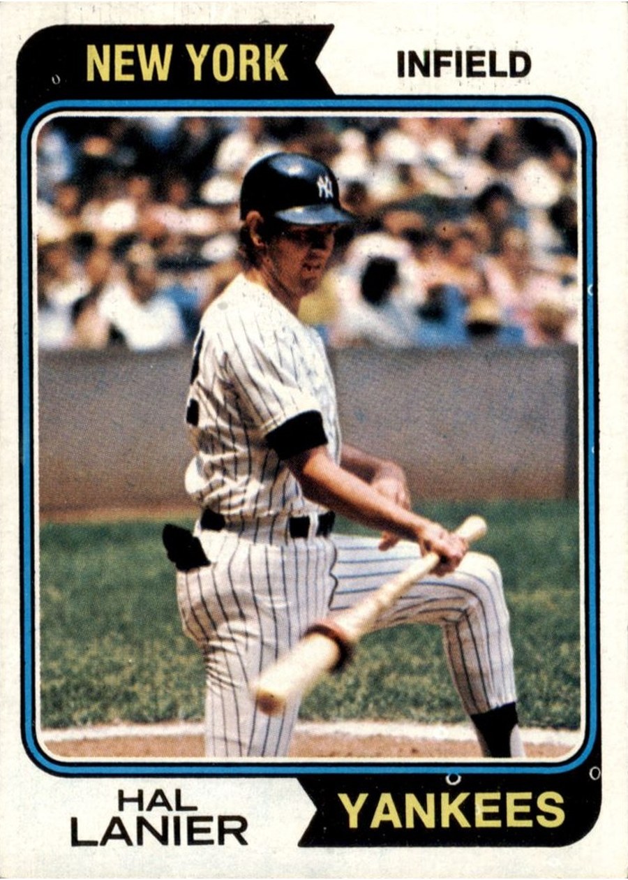 1974 Topps #588 Hal Lanier, New York Yankees