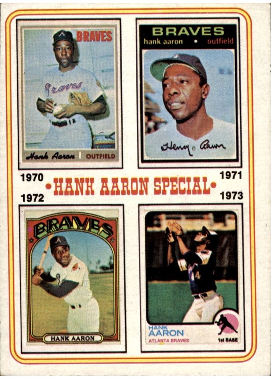 1974 Topps #6 Hank Aaron Special: 1970-1973, Atlanta Braves