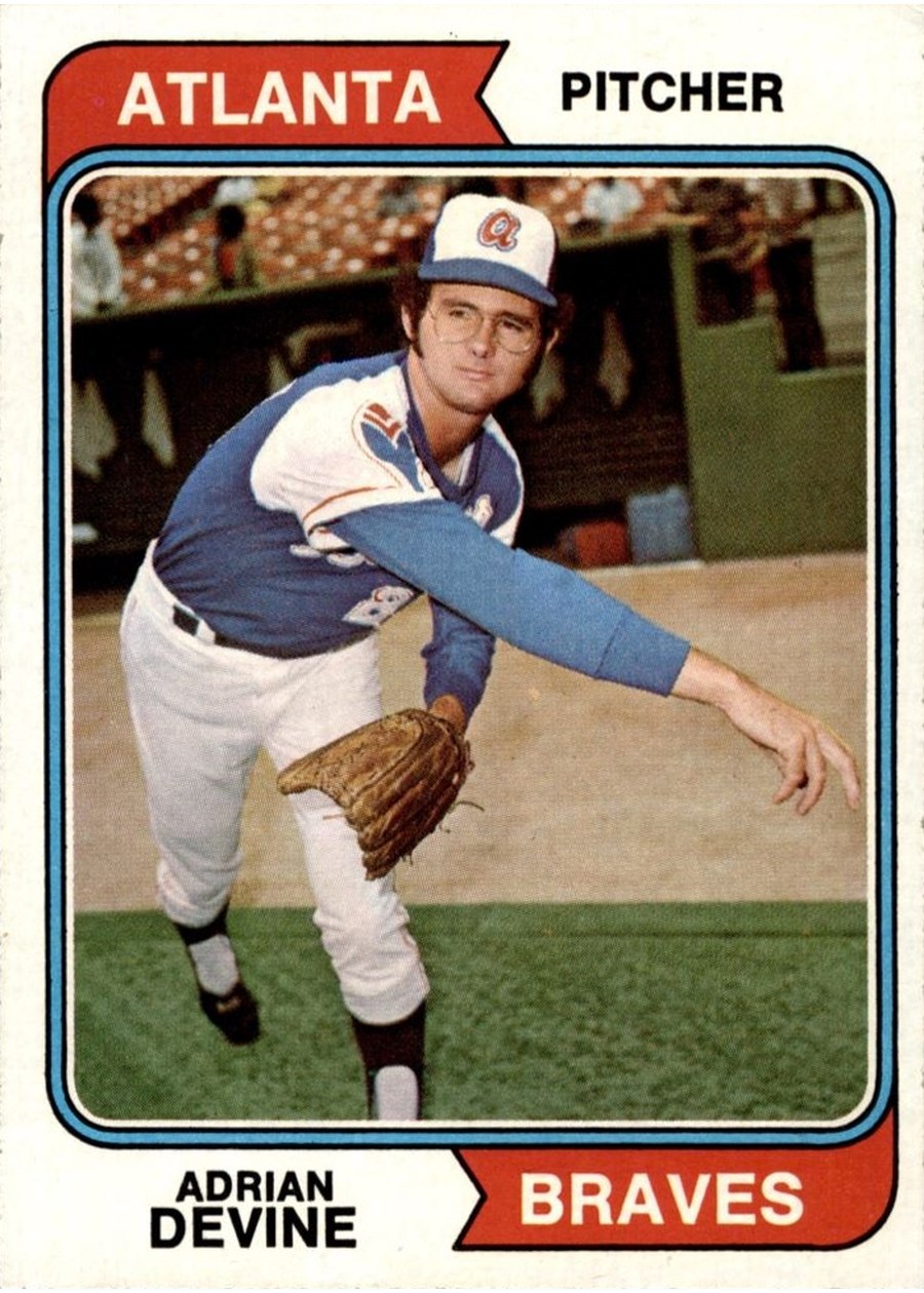 1974 Topps #614 Adrian Devine, Atlanta Braves