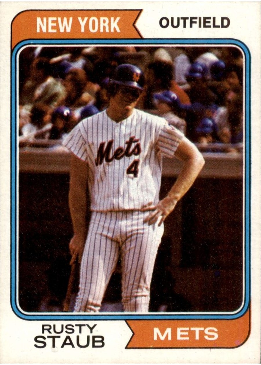 1974 Topps #629 Rusty Staub, New York Mets