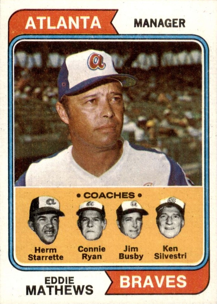 1974 Topps #634 Braves Field Leaders, Atlanta Braves