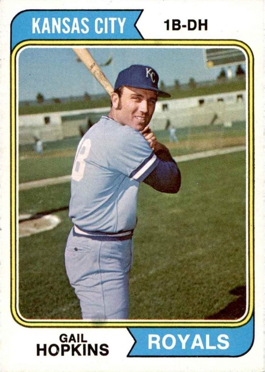1974 Topps #652 Gail Hopkins, Kansas City Royals