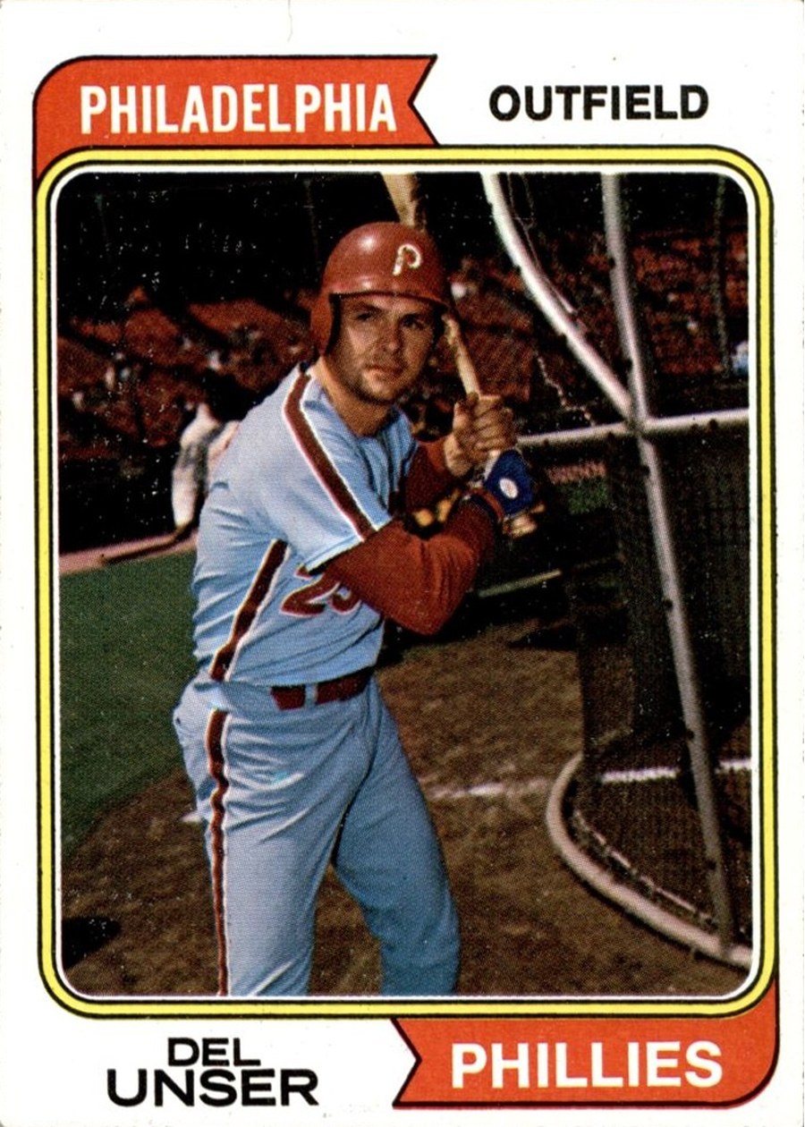 1974 Topps #69 Del Unser, Philadelphia Phillies