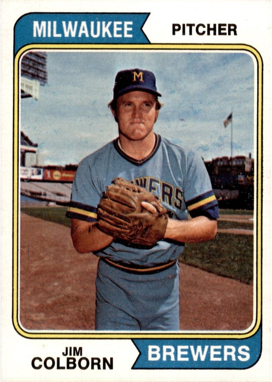 1974 Topps #75 Jim Colborn, Milwaukee Brewers