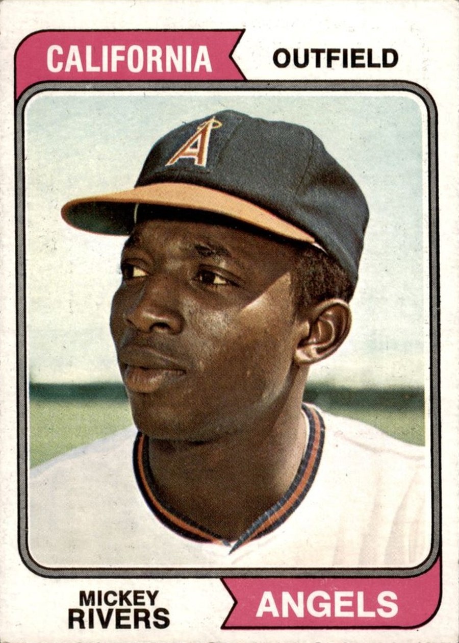 1974 Topps #76 Mickey Rivers, California Angels