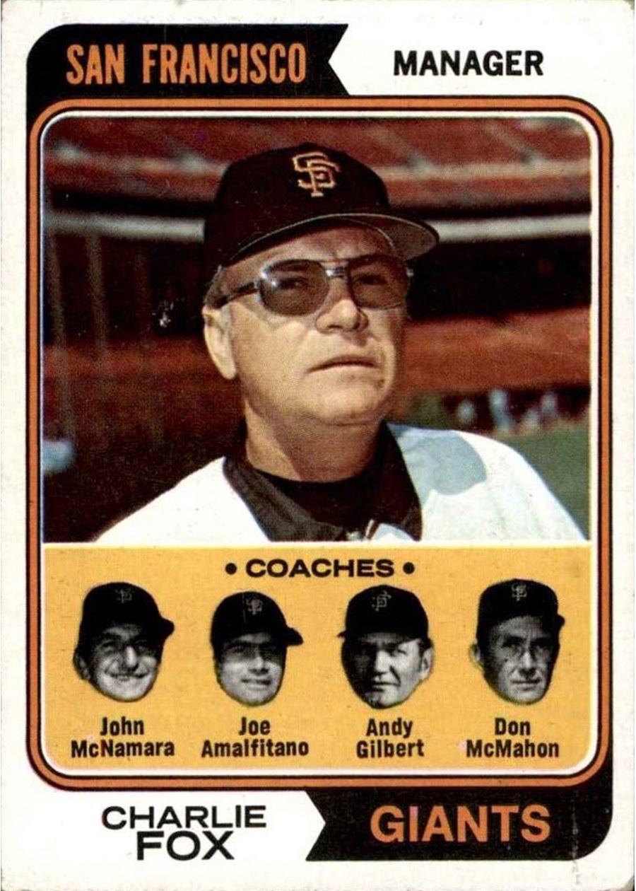 1974 Topps #78 Giants Field Leaders, San Francisco Giants