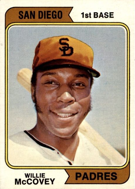 1974 Topps #250 Willie McCovey - 250a - San Diego (Corrected)