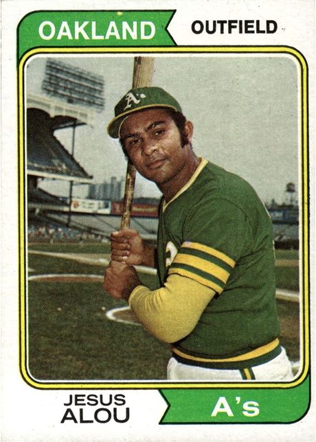 1974 Topps #654 Jesus Alou - 654a - Outfield (Corrected)